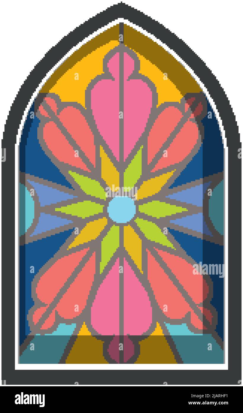 Church stained glass window illustration Stock Vector Image & Art Alamy
