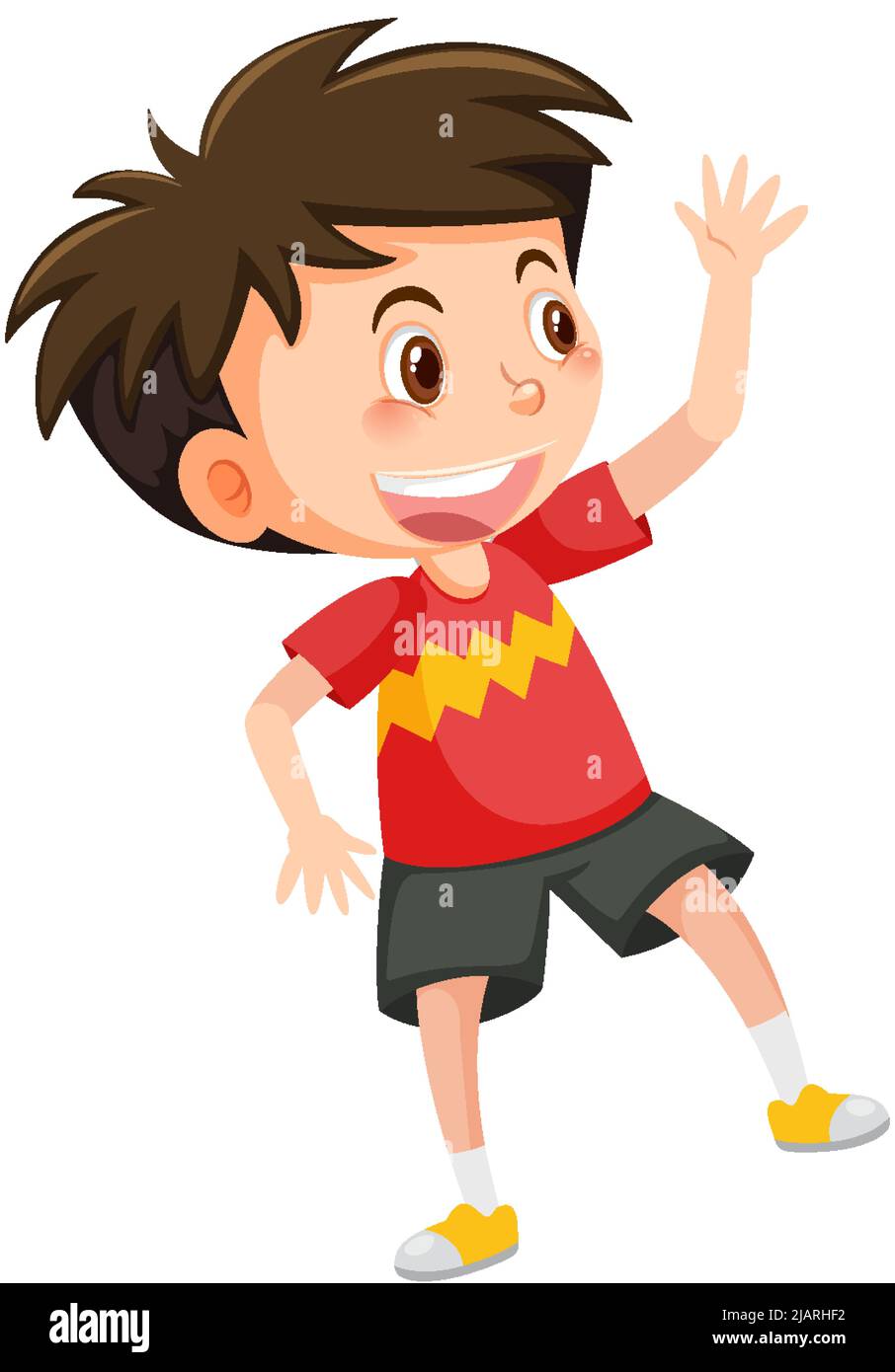 Happy boy cartoon character illustration Stock Vector Image & Art - Alamy