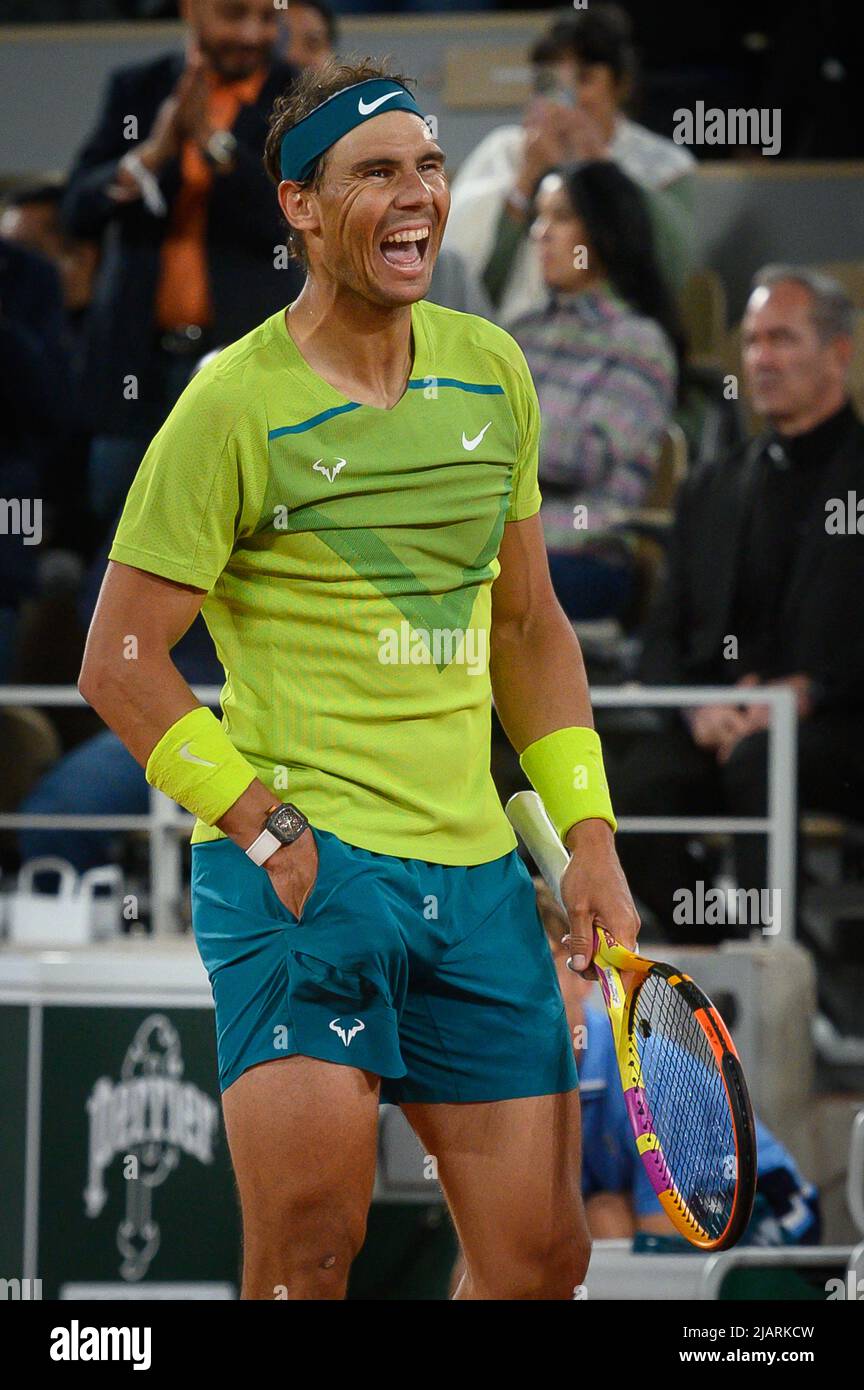 Paris, France. 2nd June 2022. Rafael Nadal plays his quarter-final match  during French Open Tennis at Roland Garros arena on May 31, 2022 in Paris,  France. Photo by LaurentZabulon/ABACAPRESS.COM Credit: Abaca Press/Alamy