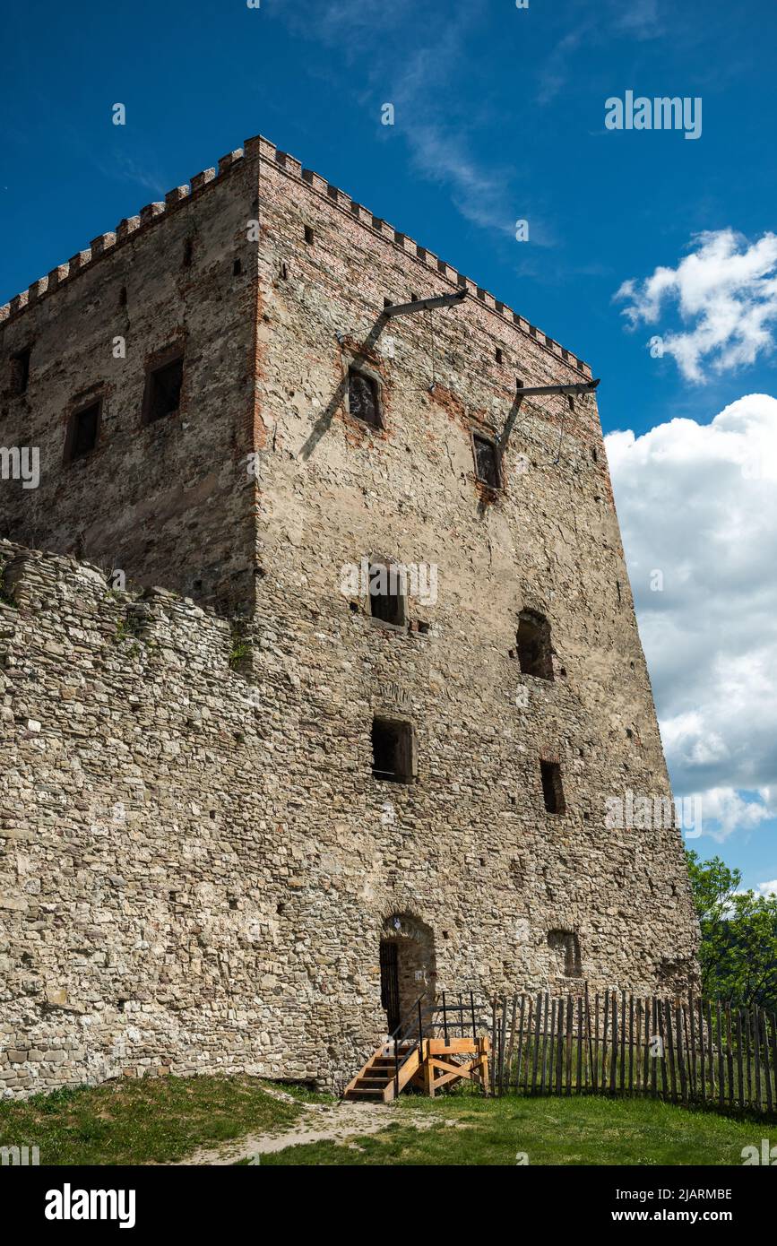 Stara Lubovna Castle in Slovakia. Exterior of open air museum, Slovak Republik. Stock Photo