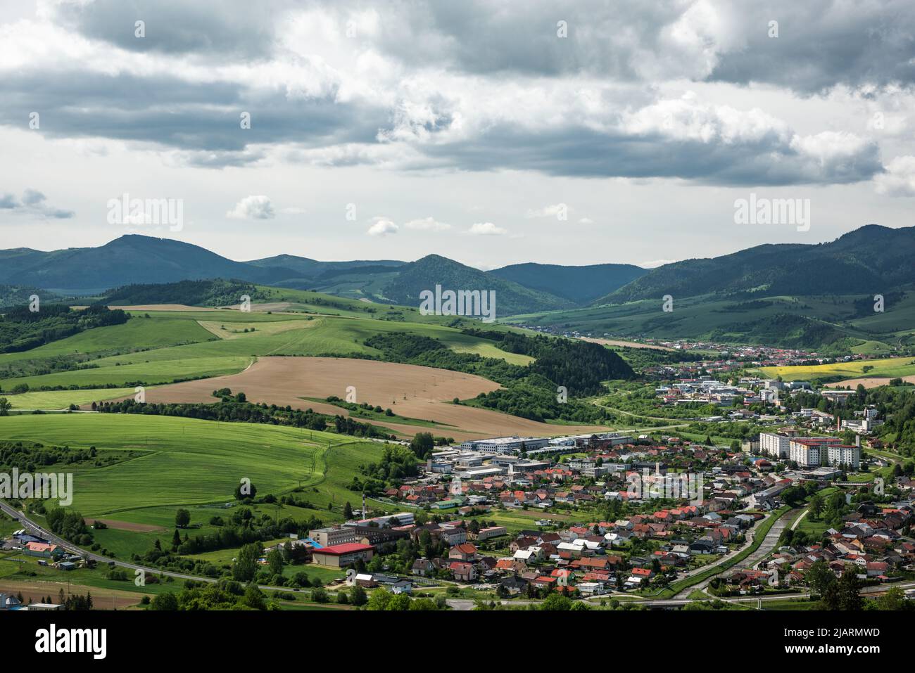 Vista from Slovakia fortress Stara Lubovna Castle in High Tatras