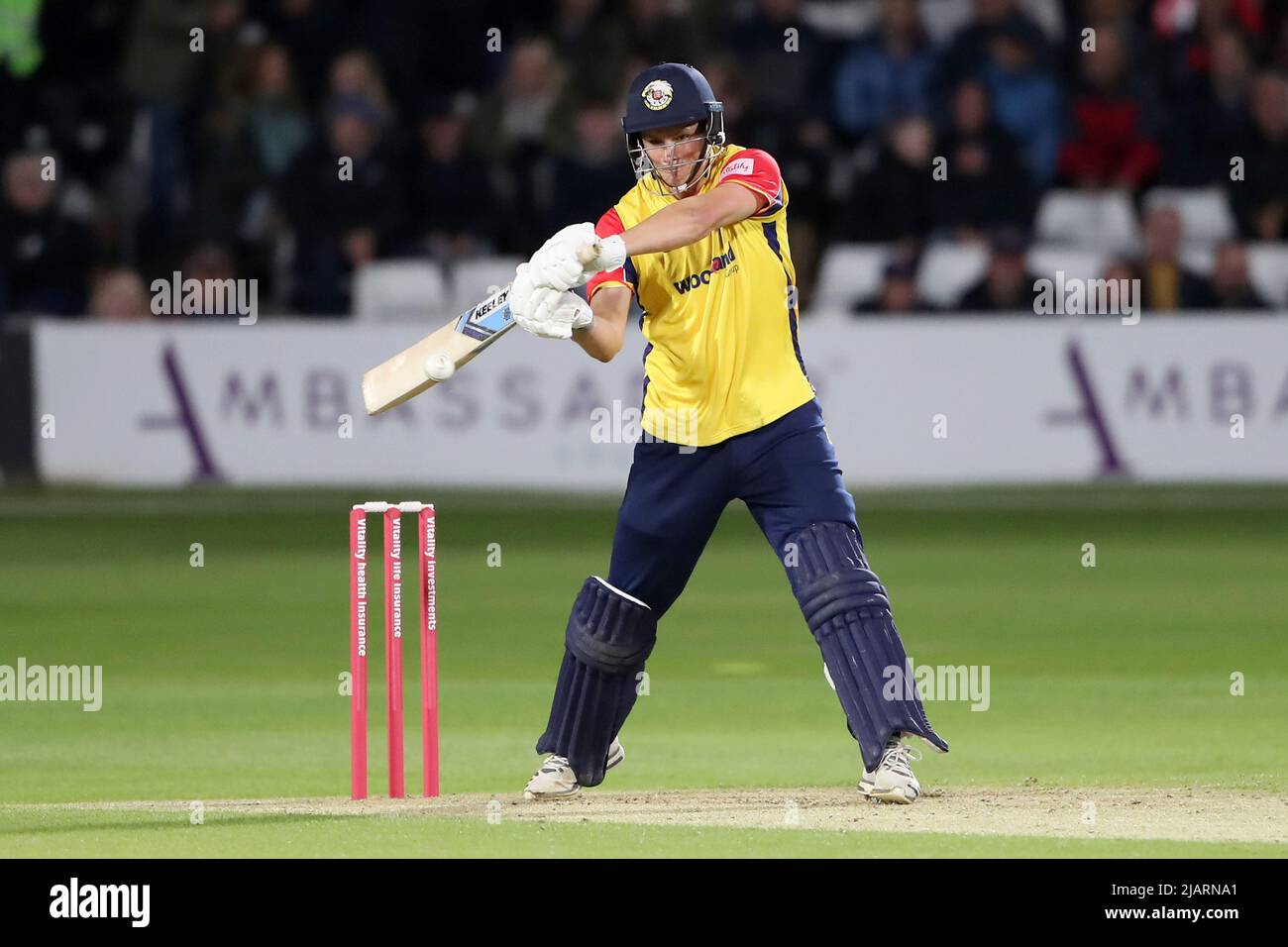Michael Pepper in batting action for Essex during Essex Eagles vs
