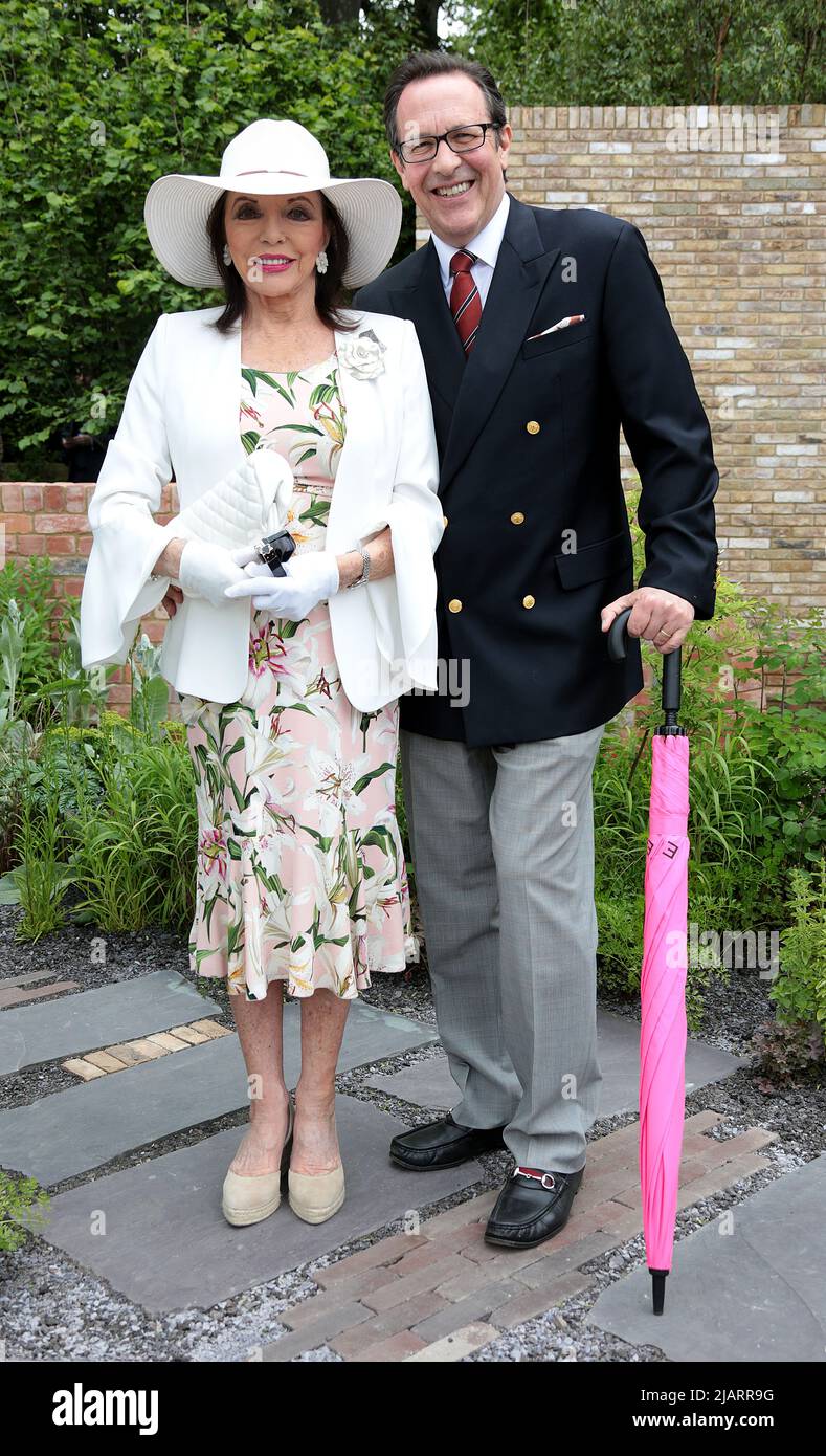 May 23, 2022 - London, England, UK - Joan Collins and Percy Gibson