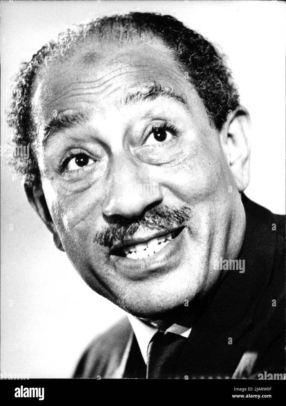Mohammed Anwar el-Sadat, ägyptischer Staatspräsiden, im Amt von 1970 bis zu seiner Ermordung am 6.10.81. Er führte Ägypten in den Jom-Kippur-Krieg 1973, löste das Land aus der engen Bindung an die Sowjetunion und schloss 1979 einen Friedensvertrag mit Israel, wofür den Friedensnobelpreis erhielt. Stock Photo