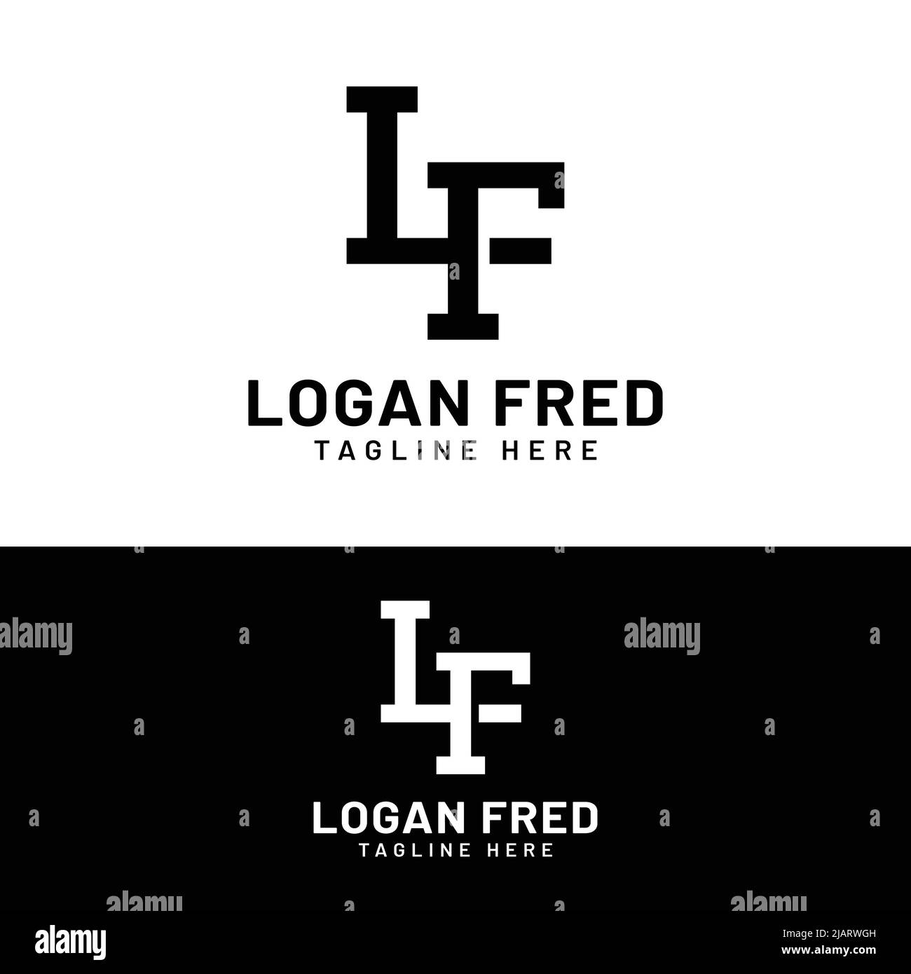L F LF FL Letter Monogram Initial Logo Design Template. Suitable for General Sports Fitness Construction Finance Company Business Corporate Shop Appar Stock Vector