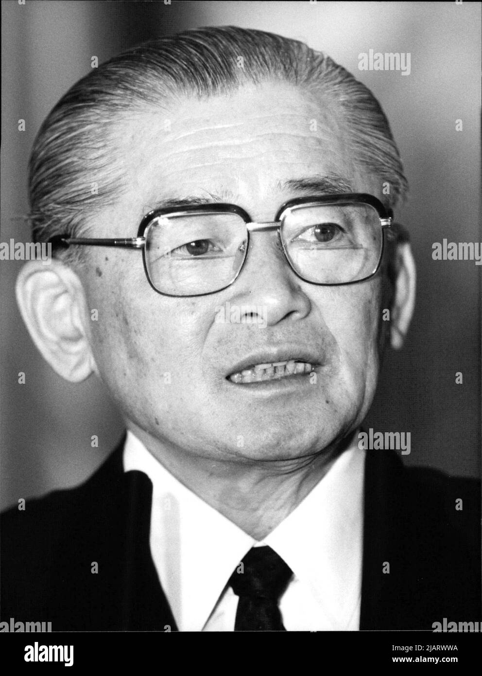 Ministerpräsident von Japan Takeshita Noboru. Stock Photo