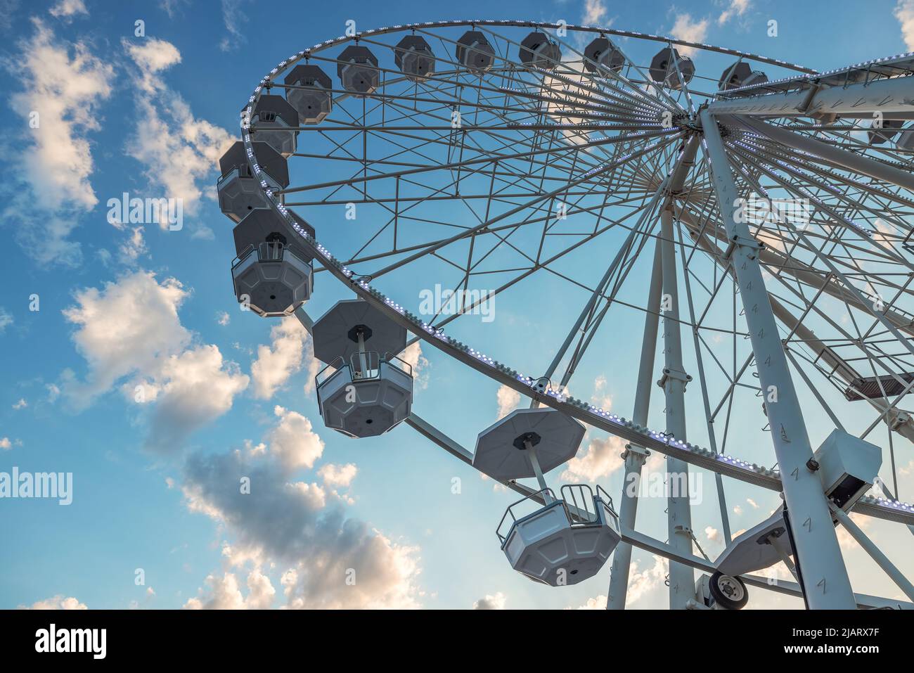 Ferris Wheel with Blue Sky and clouds Stock Photo - Alamy