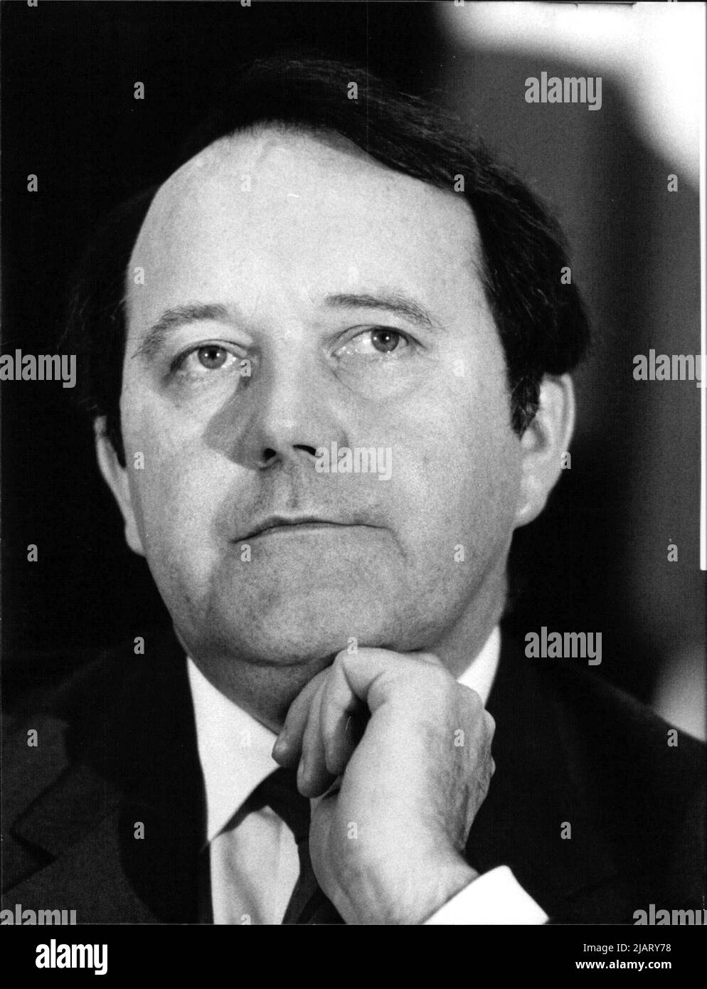 Wahl des CDU-Spitzenkandidaten für die Landtagswahlen 1984 in Nordrhein-Westfalen. Mit 162 Stimmen wurde Bernhard Worms zum Spitzenkandidaten gewählt. Stock Photo