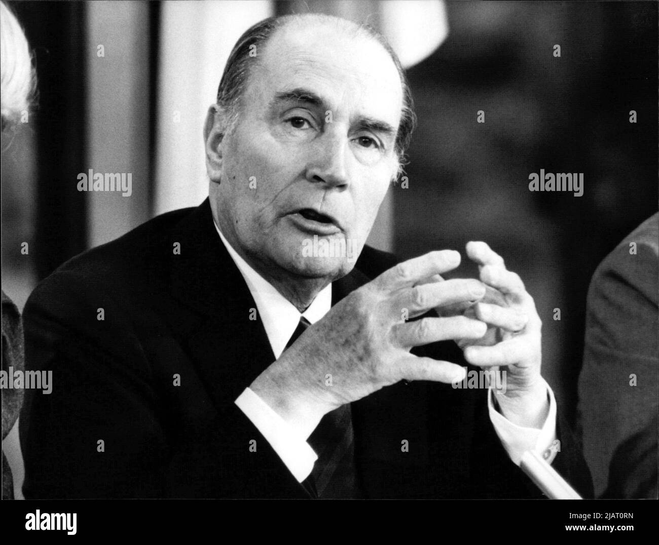 Francois Mitterrand, der französische Staatspräsident von 1981 bis 1995