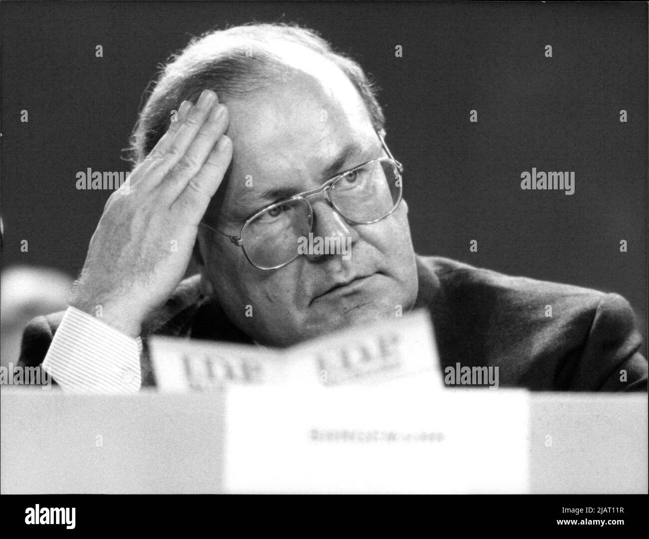 Martin Bangemann, deutscher Politiker, Wirtschaftsminister und Bundesvorsitzender der FDP. Stock Photo