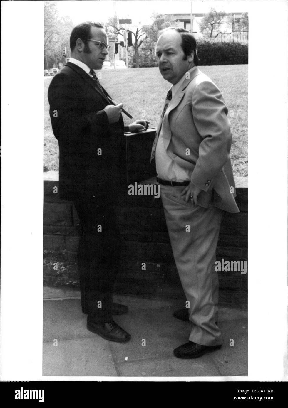 Dr. Günther Müller (CSU) und Karl Wienand (SPD). Stock Photo