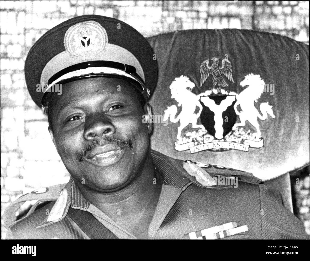Portrait von dem nigerianischen Generalleutnant Olusegun Obasanjo Stock Photo Alamy