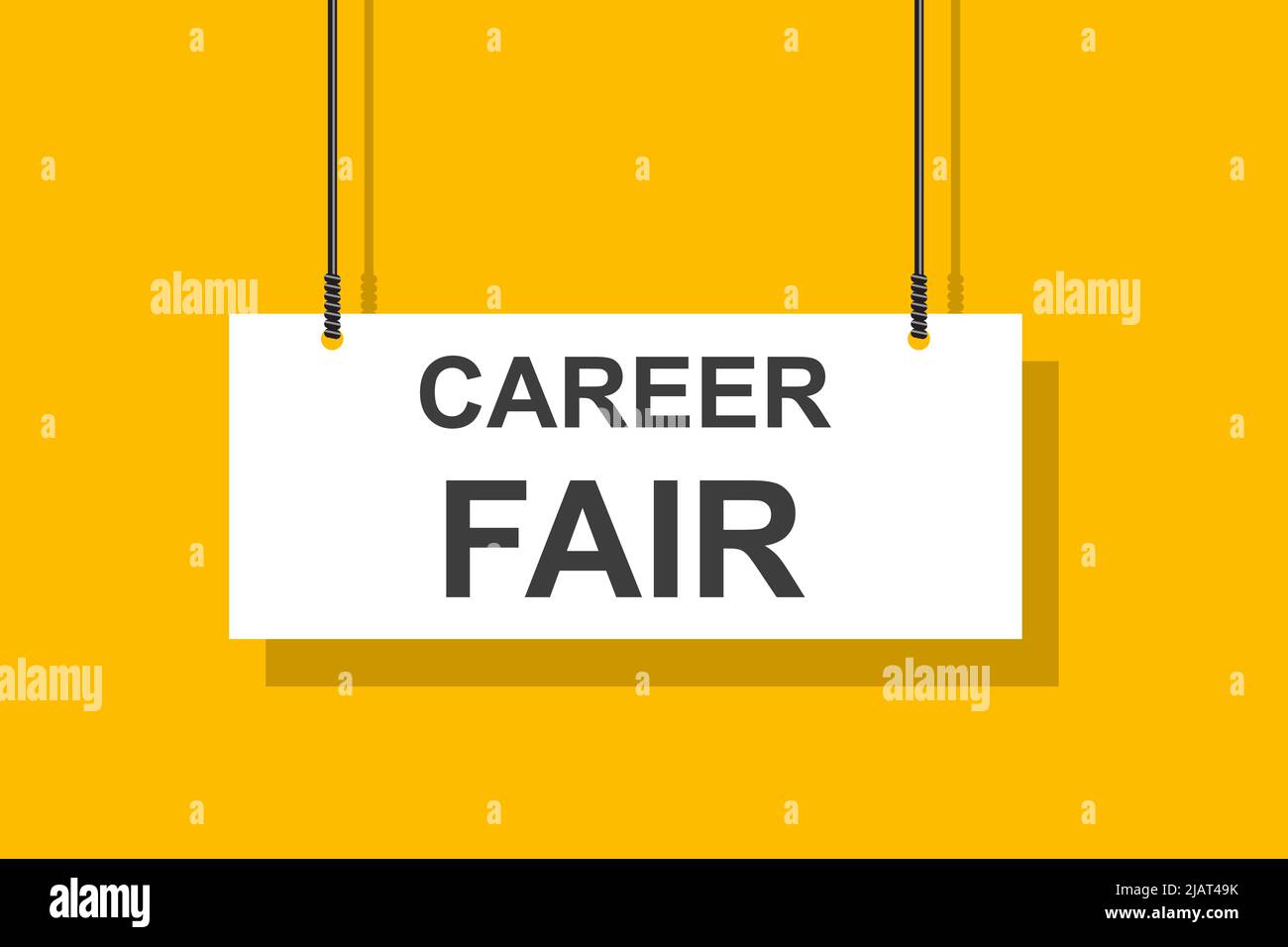 career fair hanging sign vector human resource management concept for