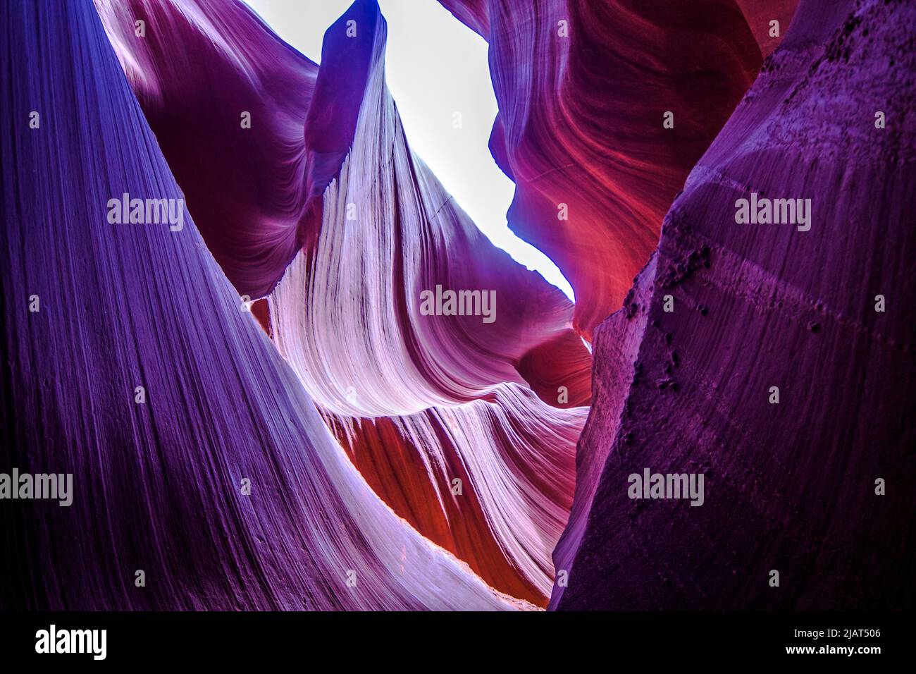 Antelope Canyon light in the center of the earth Stock Photo - Alamy