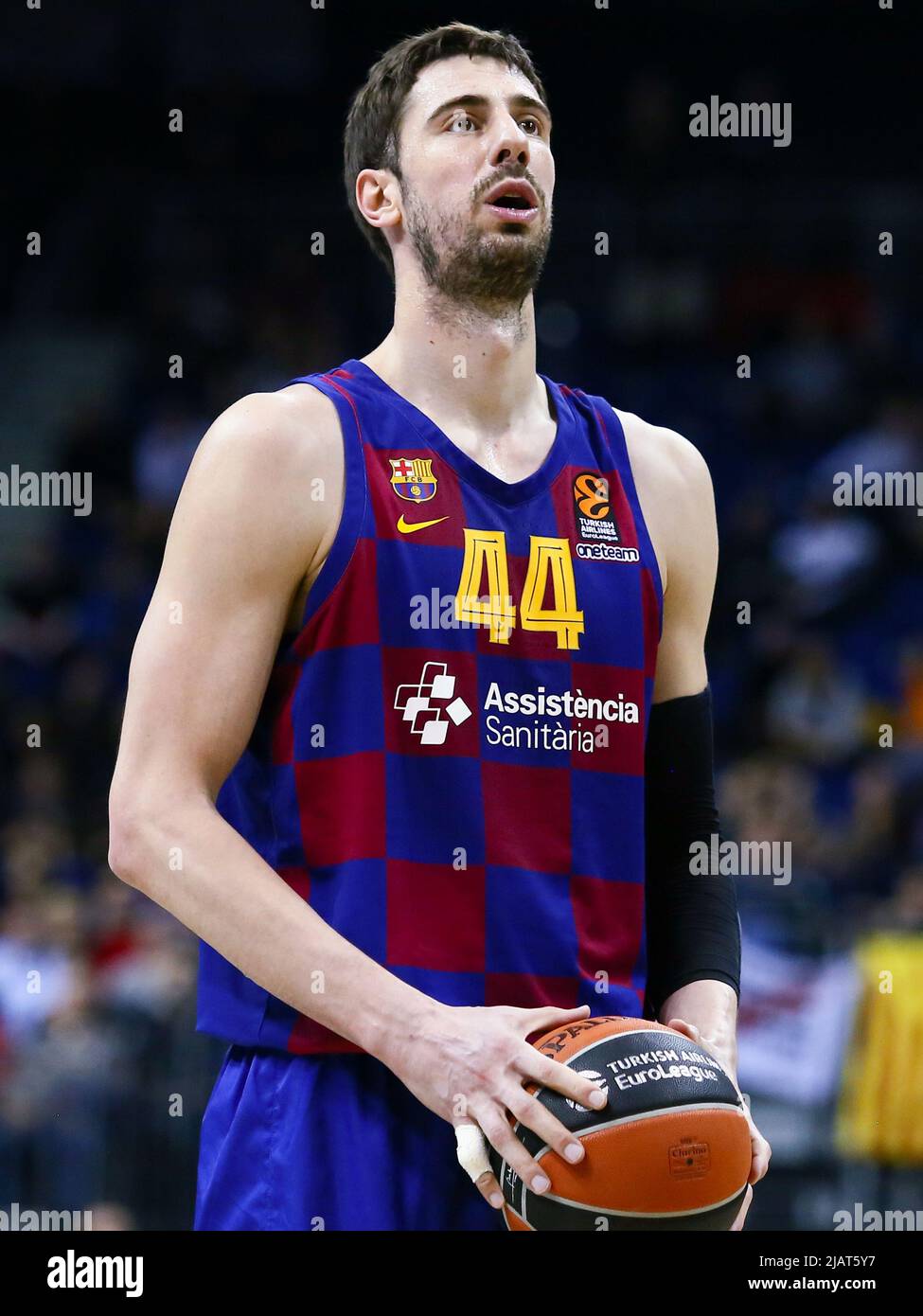 Berlin, Germany, March 04, 2020:Ante Tomic of FC Barcelona Basketball during the EuroLeague basketball match between Alba Berlin and FC Barcelona Stock Photo