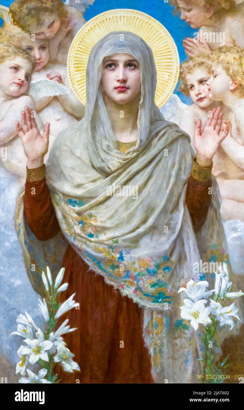 Ora Pro Nobis, (Pray for Us), painting in oil on canvas by William Adolphe Bouguereau, 1903 Stock Photo