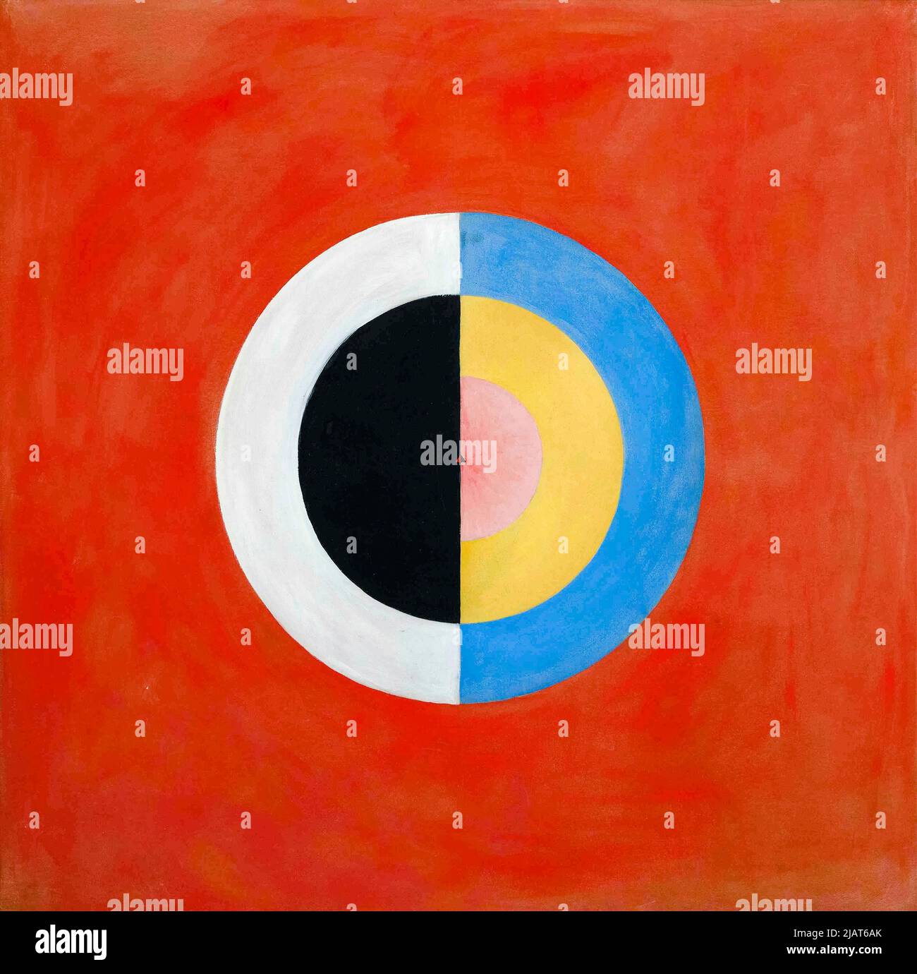 Hilma af Klint, Swan. Abstract painting in oil on canvas entitled, 'Group IX,SUW, No 17, The Swan', 1914-1915 - modern art Stock Photo