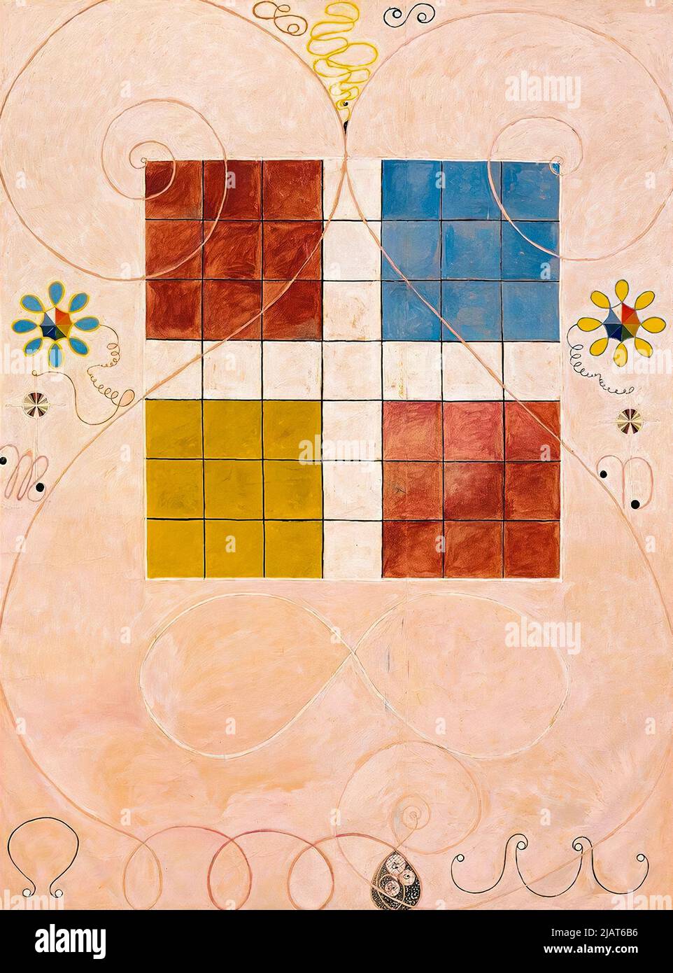 Hilma af Klint, The Ten Largest, No 10, Old Age, abstract painting in tempera on panel, 1907 Stock Photo