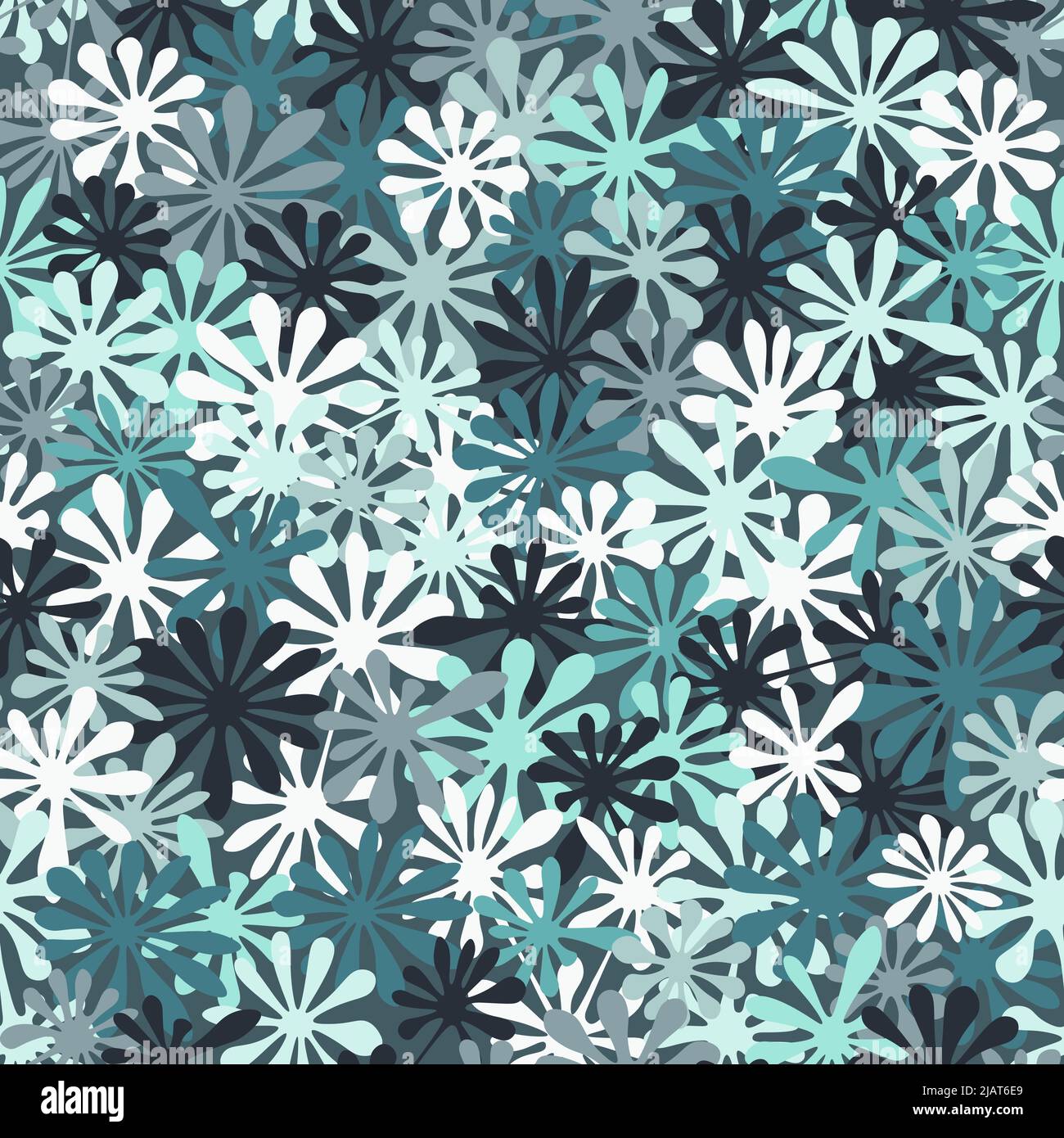 Bright skyblue seamless pattern, vector illustration. Texture for fabric Stock Vector