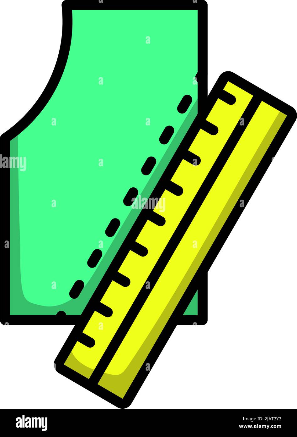 Sewing Pattern Icon. Editable Bold Outline With Color Fill Design. Vector Illustration. Stock Vector