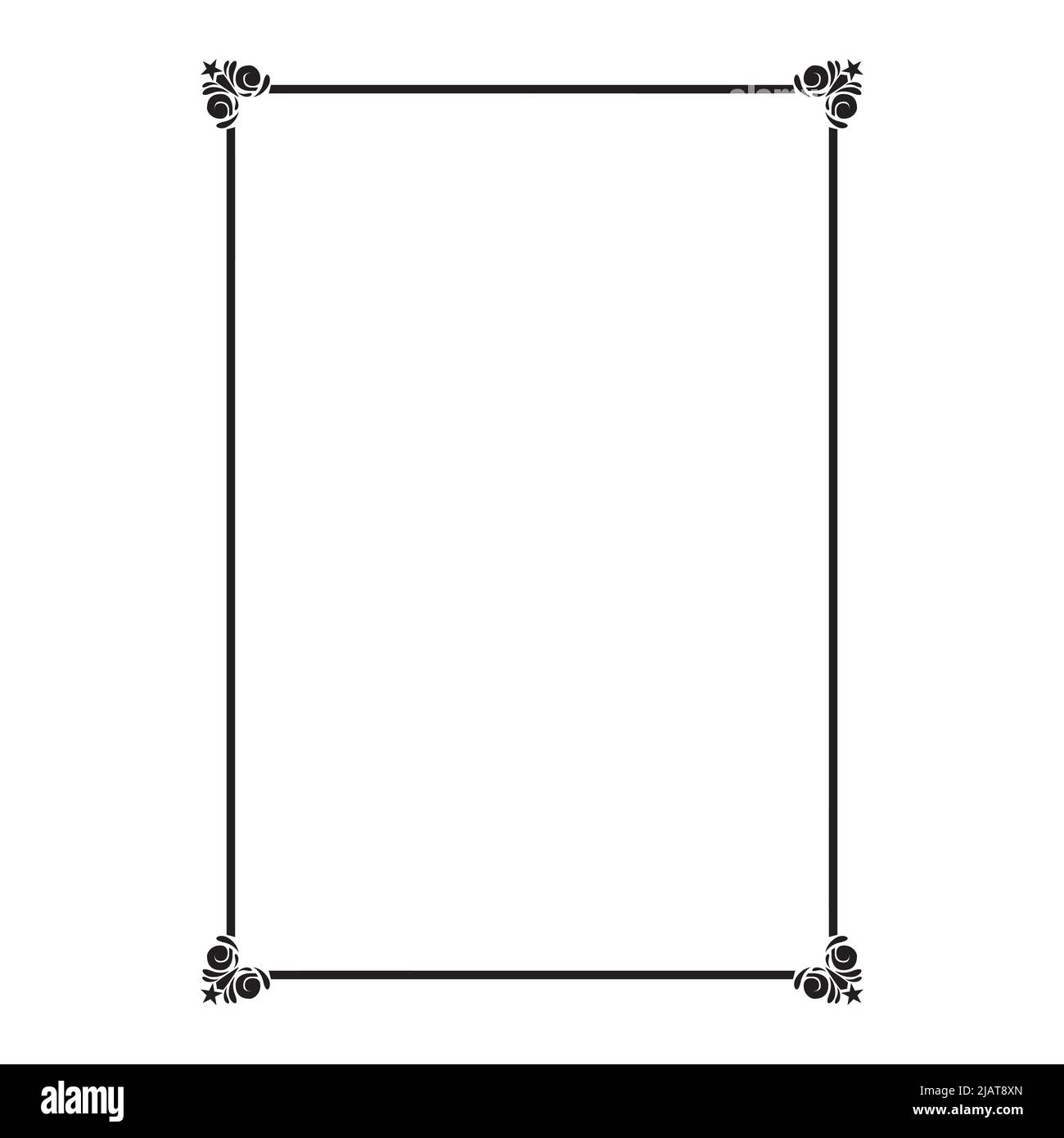 Decorative ornamental rectangle frame border Stock Vector