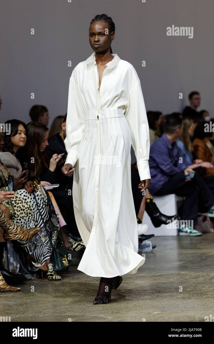 A model walks the runway during the BEARE PARK show during the Afterpay Australian Fashion Week 2022 at Carriageworks on May 9, 2022 in Sydney, Austra Stock Photo