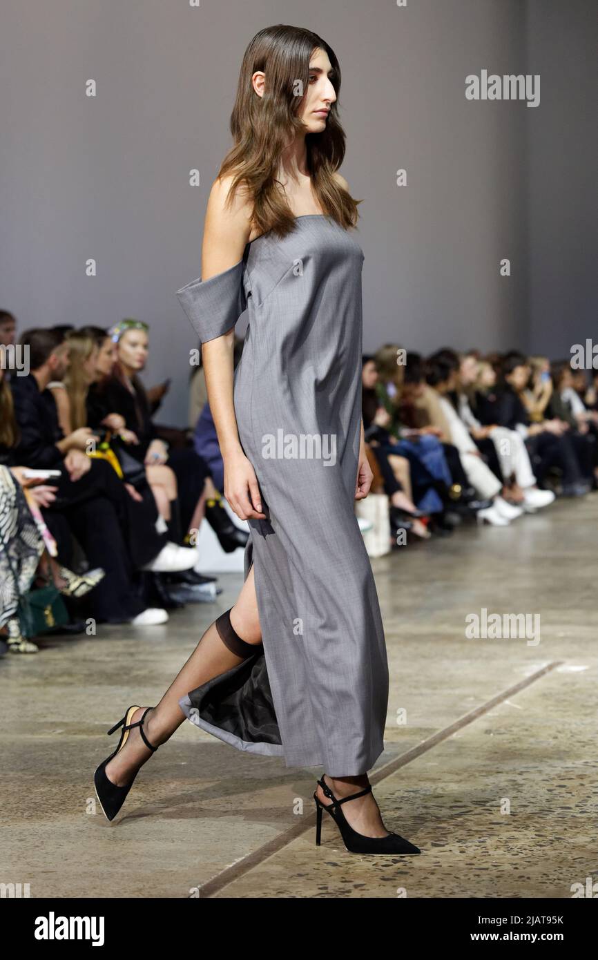 A model walks the runway during the BEARE PARK show during the Afterpay Australian Fashion Week 2022 at Carriageworks on May 9, 2022 in Sydney, Austra Stock Photo