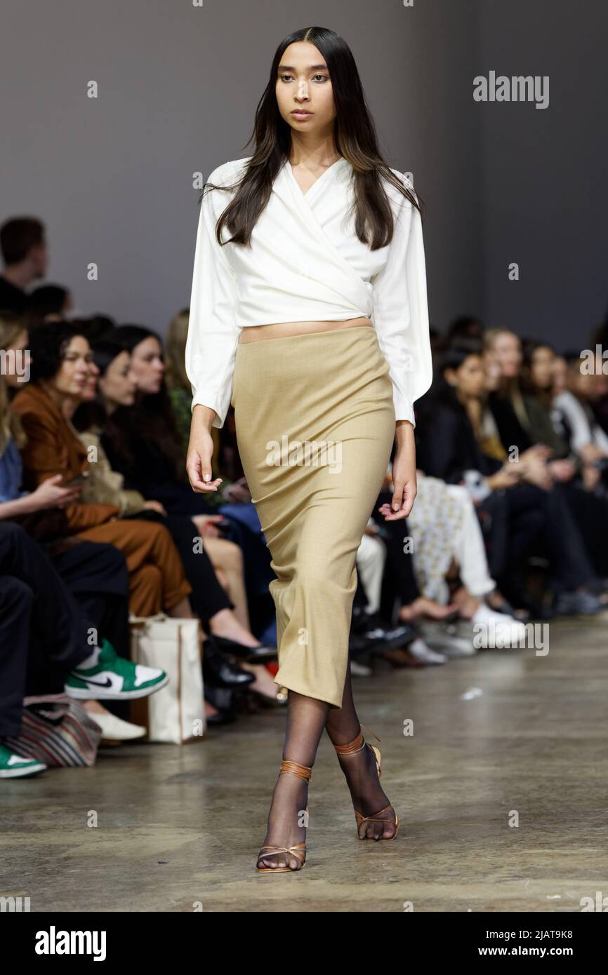 A model walks the runway during the BEARE PARK show during the Afterpay Australian Fashion Week 2022 at Carriageworks on May 9, 2022 in Sydney, Austra Stock Photo