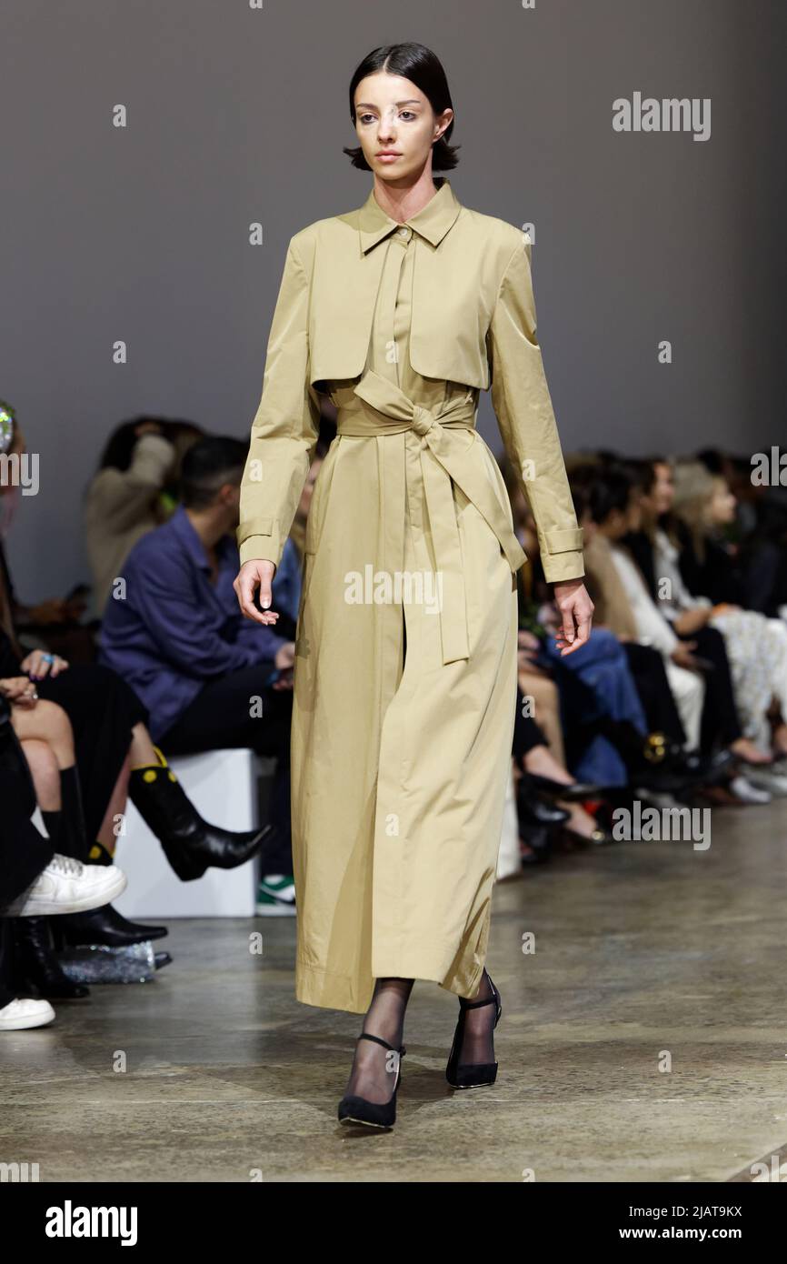 A model walks the runway during the BEARE PARK show during the Afterpay Australian Fashion Week 2022 at Carriageworks on May 9, 2022 in Sydney, Austra Stock Photo