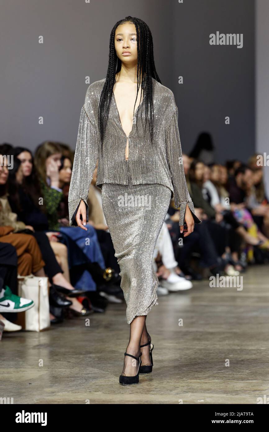 A model walks the runway during the BEARE PARK show during the Afterpay Australian Fashion Week 2022 at Carriageworks on May 9, 2022 in Sydney, Austra Stock Photo