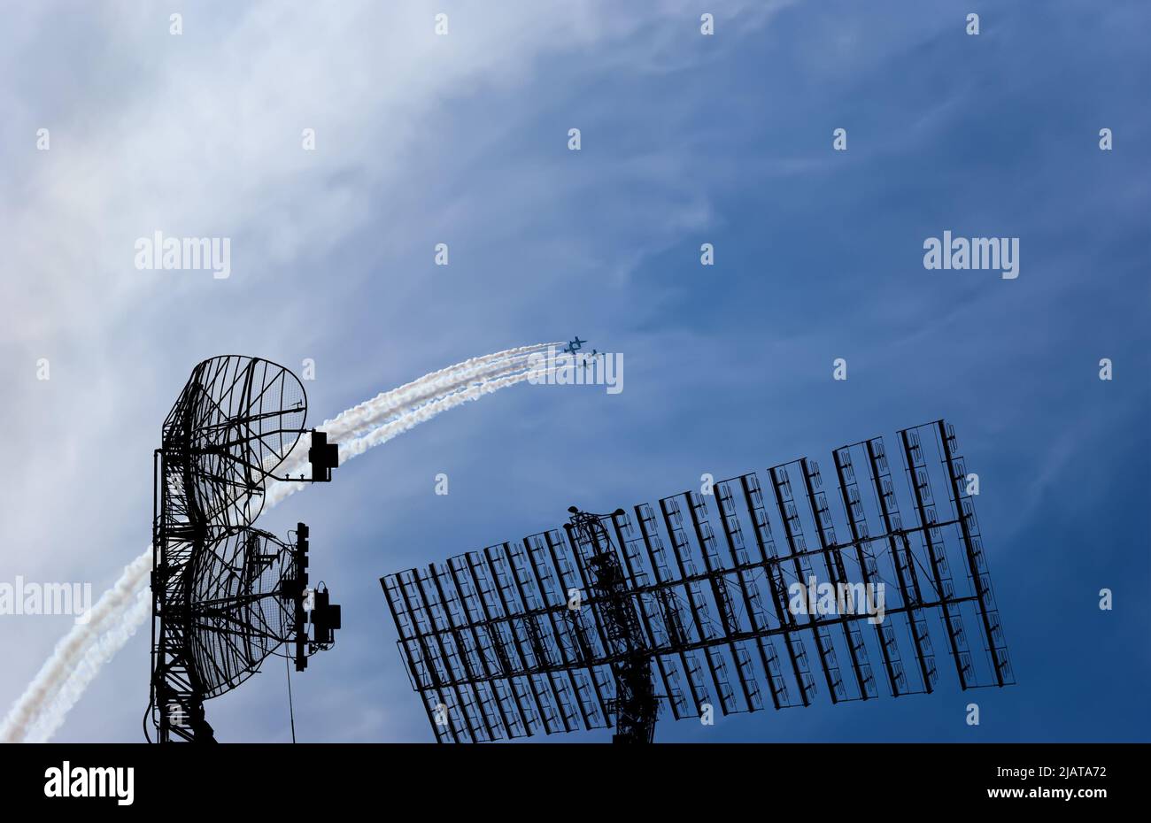 Air defense raiders of military mobile anti-aircraft complexes (radar ...