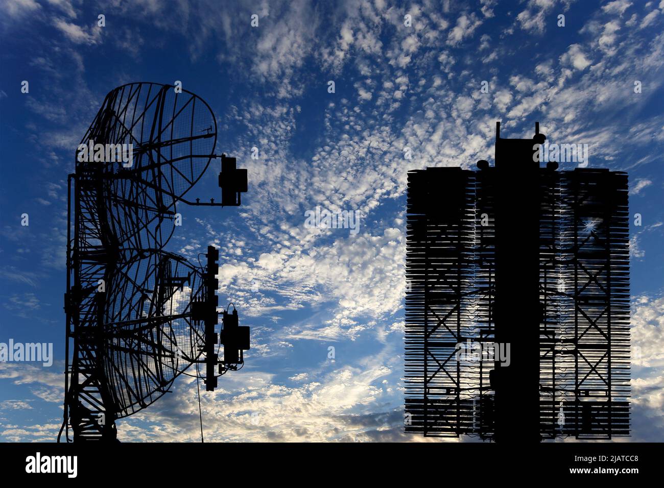 Air defense radars of military mobile anti aircraft systems (radar is ...