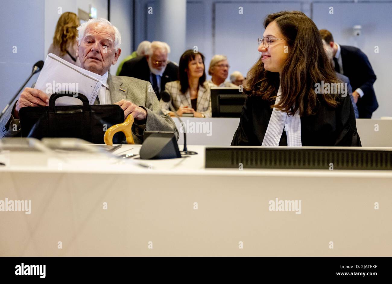 2022-06-01 10:00:57 THE HAGUE - Jan van Wagendonk in court. The court will rule in the case that the Japanese Honorary Debts Foundation has brought against the Dutch State in order to obtain compensation for the war damage suffered by the Dutch during the Japanese occupation in the former Dutch East Indies. ANP ROBIN UTRECHT netherlands out - belgium out Stock Photo