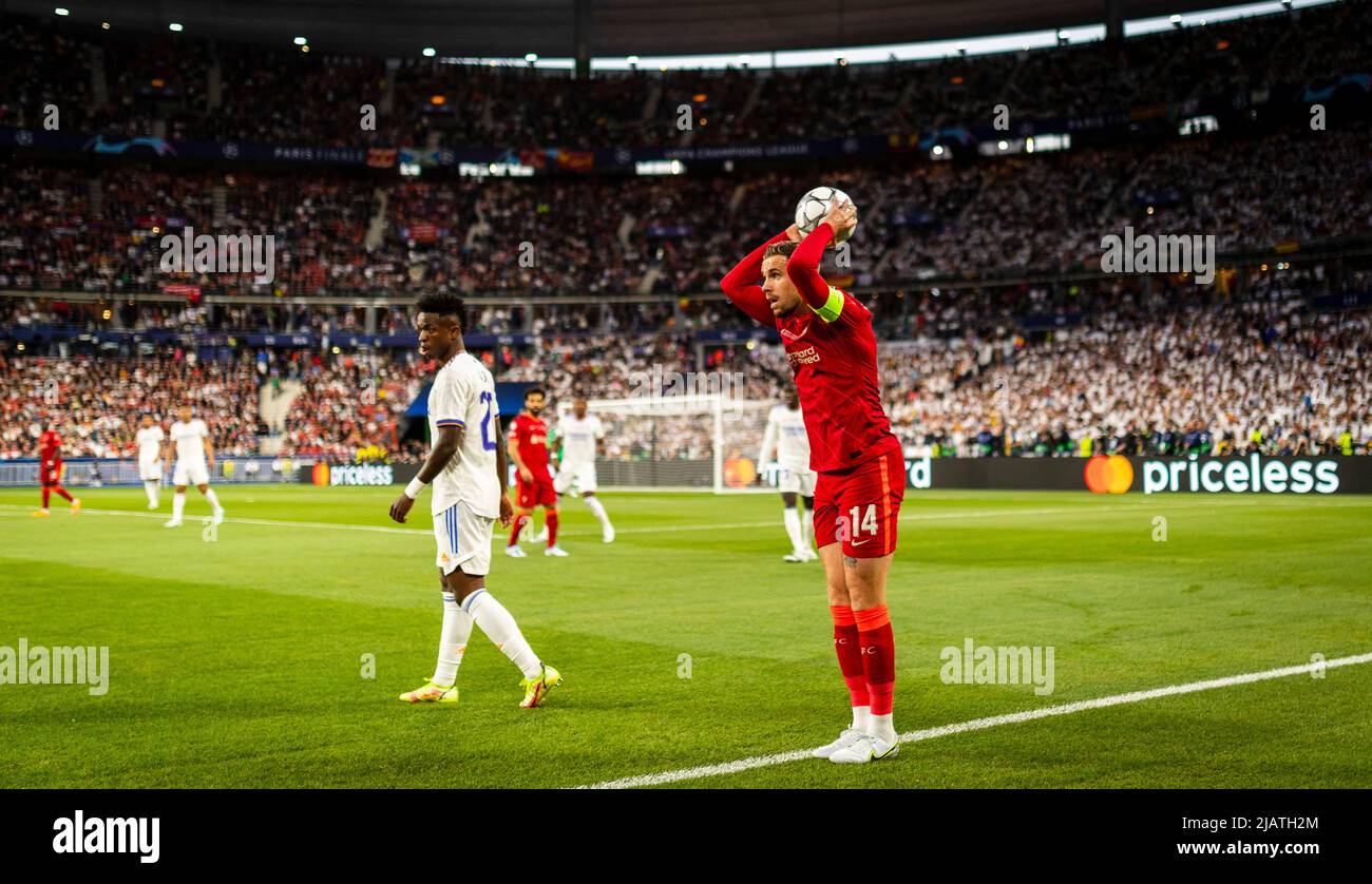 Jordan Henderson (Liverpool) FC Liverpool - Real Madrid  Paris, Champions League, Finale, 28.05.2022, Fussball;  Saison 2021/22  Foto: Moritz Müller Stock Photo