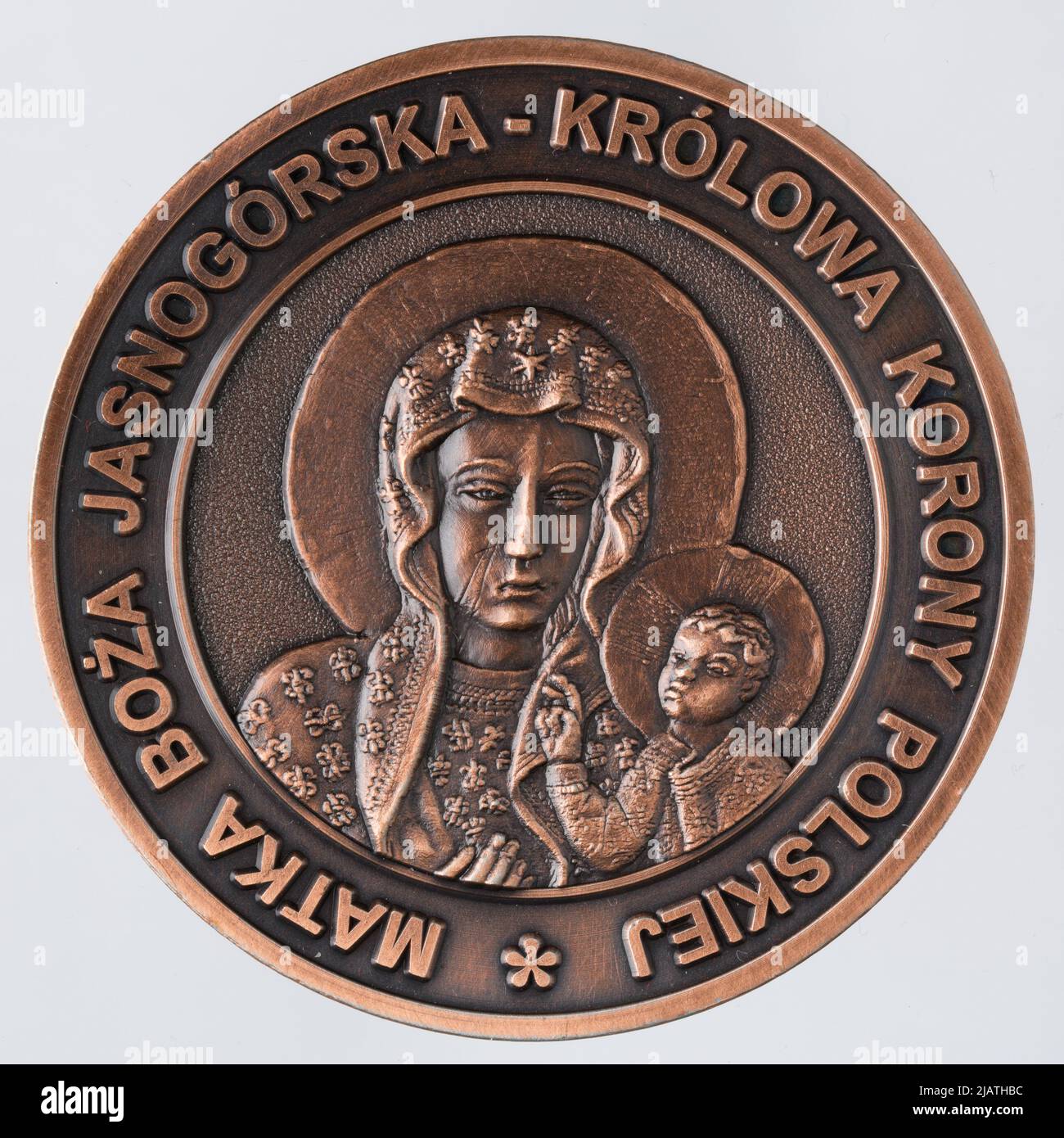 Medal issued on the occasion of the 300th anniversary of the coronation of the image of Our Lady of Częstochowa Sorcek, Marek, Kulej Foundry Export Import Stock Photo