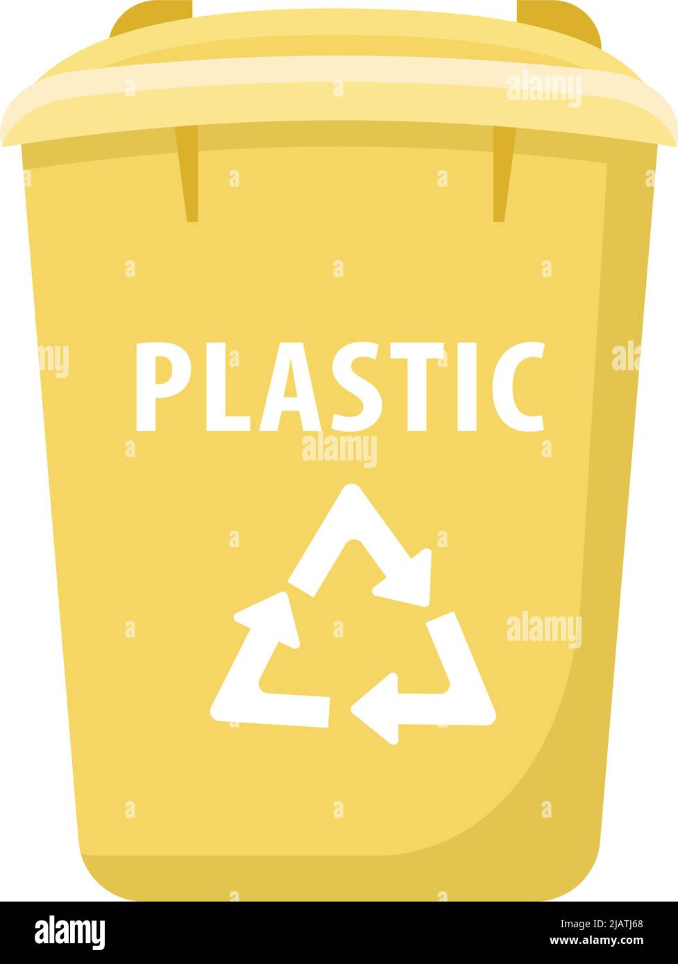Bin for plastic waste semi flat color vector object Stock Vector