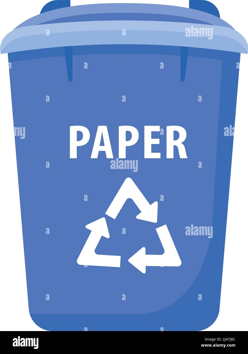 Tank for paper waste semi flat color vector object Stock Vector