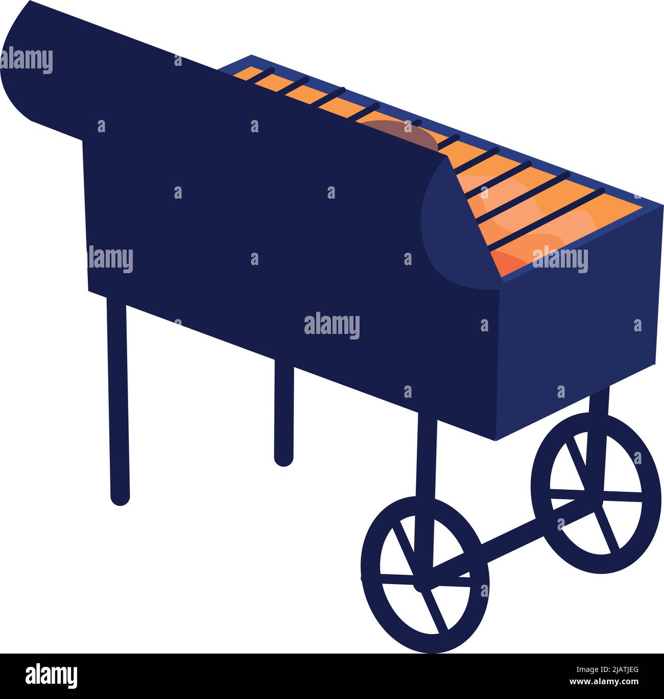 Grill semi flat color vector object Stock Vector