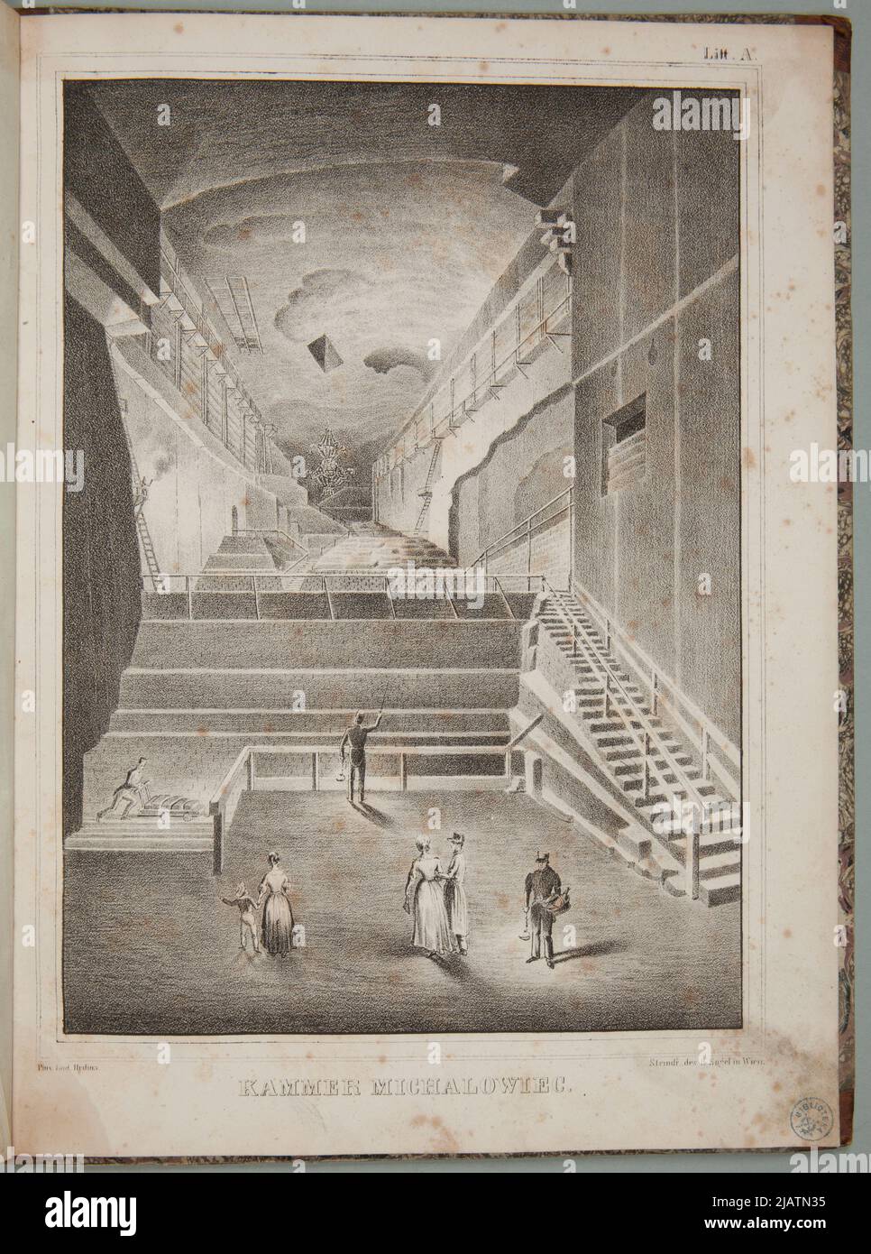 Plaque A, Chamber Michalowiec in: Views of the Salzzwerke in Wieliczka [Vienna, OK. 1850] Engel, H., Hero, Johann Nepomuk Stock Photo