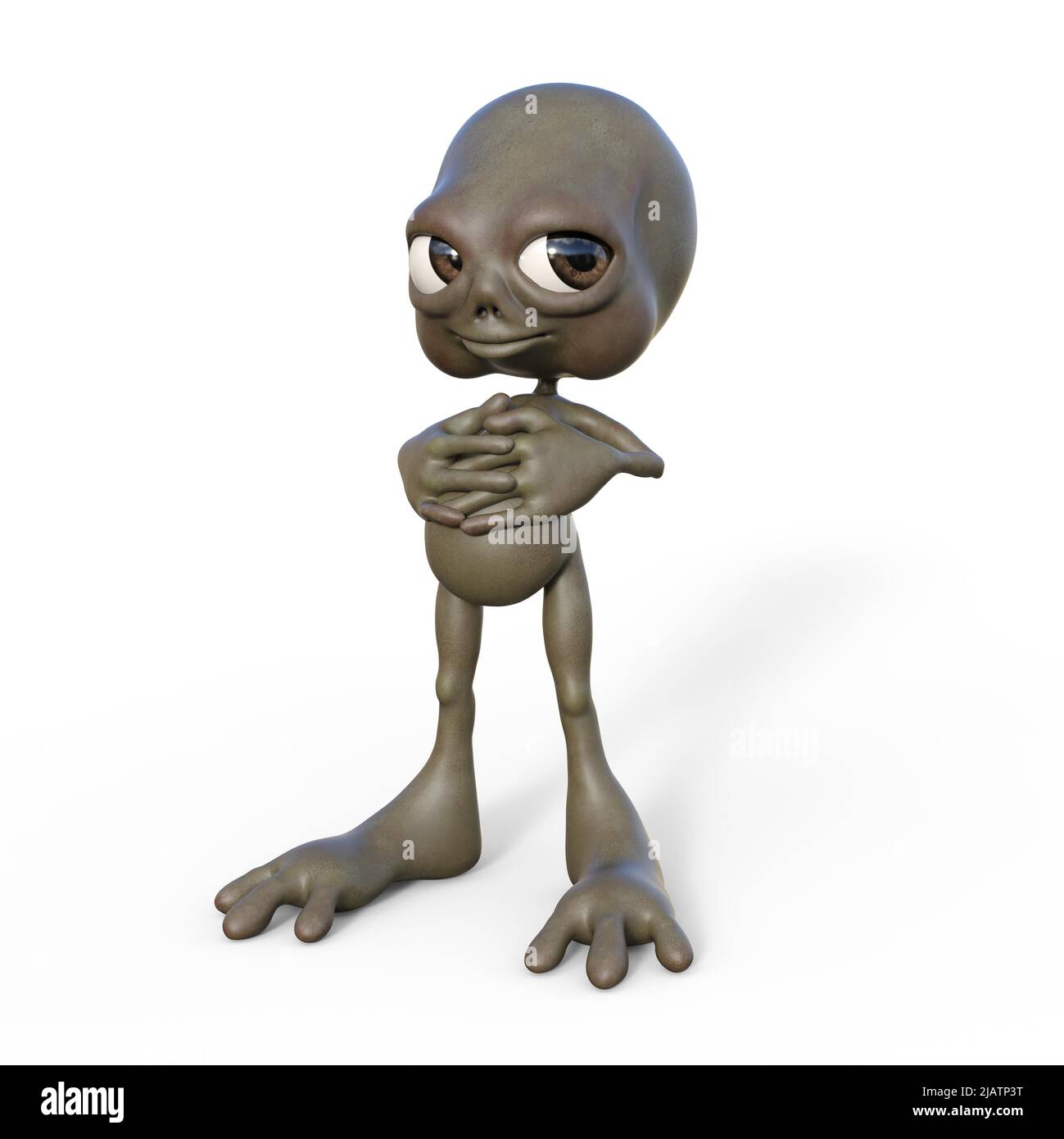 3D-illustration of a cute and funny cartoon alien just watching Stock Photo - Alamy 3D-illustration of a cute and funny cartoon alien just watching Stock Photo - Alamy