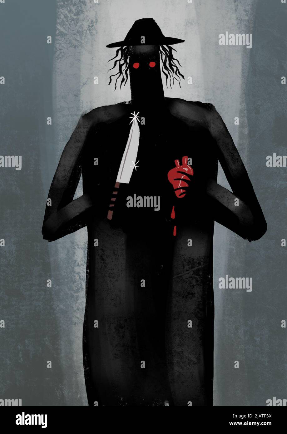 creepy spooky serial killer monster gothic horror character shadow