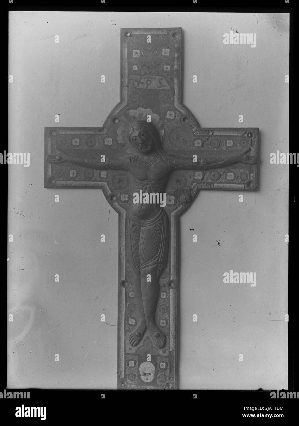 The crucifixion of jesus in art Black and White Stock Photos & Images ...