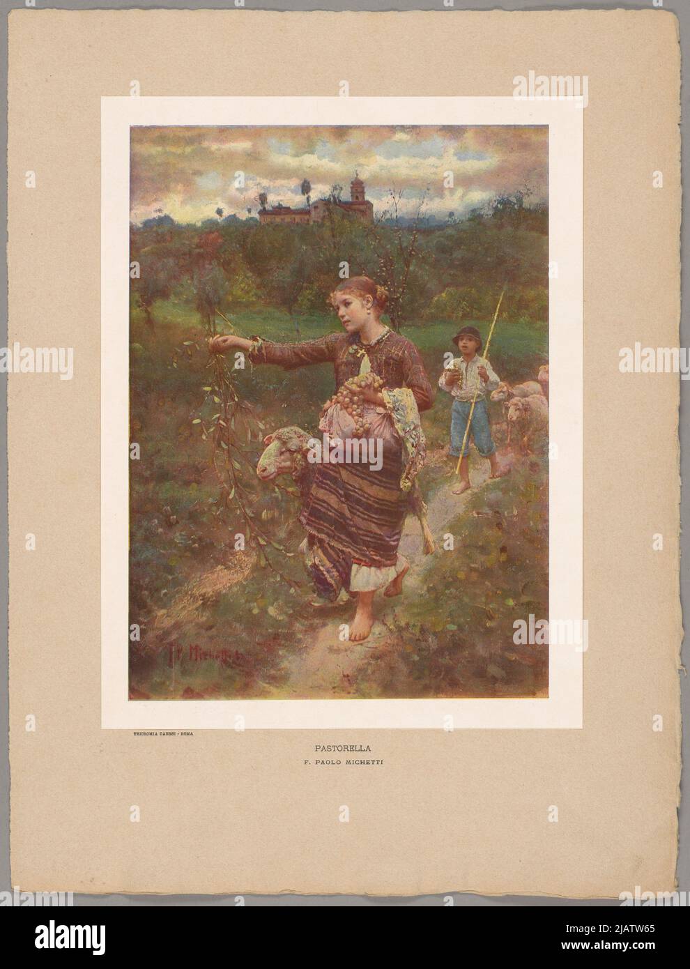 Bliżej Kultury Danesi Editore, via Bagni Roma, Michetti, Francesco Paolo (1851 1929) Stock Photo