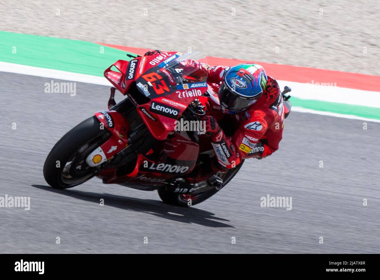 Mgello Circuit, scaperia, Italy. 29th May, 2022 Motogp Grand Prix Of Italy Francesco Bagnaia/Ducati Lenovo Team in action Stock Photo