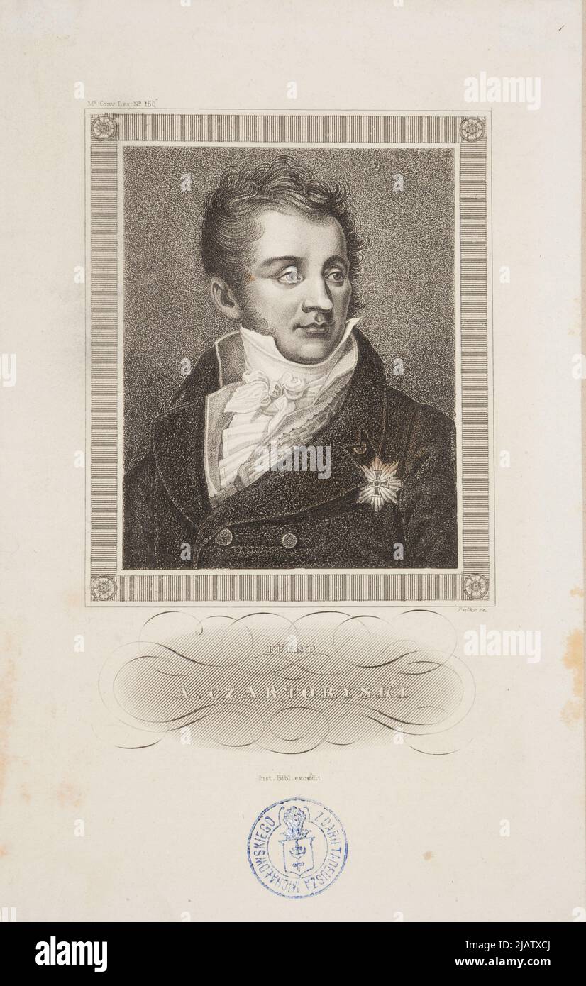 Fürst A. Czartoryski (Prince Adam Jerzy Czartoryski), with: Meyers Conversations Lexicon, No 160 Falke, Tobias (fl. Ca 1807 1829), Bibliographisches Institut (Hildburghausen) Stock Photo