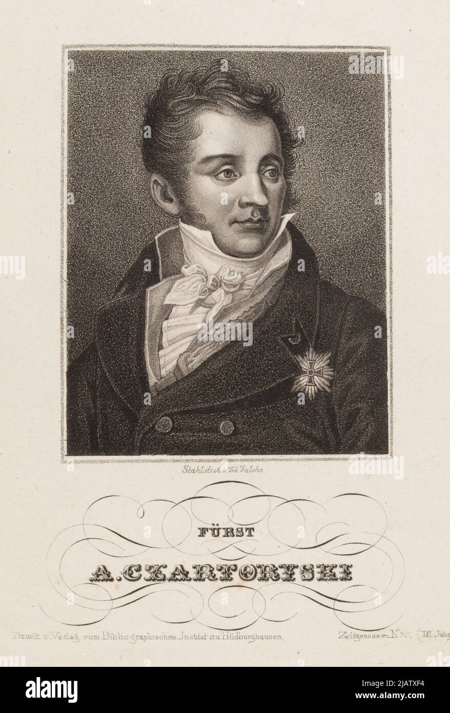 Fürst A. Czartoryski (Prince Adam Jerzy Czartoryski) Falke, Tobias (fl. Ca 1807 1829), Bibliographisches Institut (Hildburghausen) Stock Photo