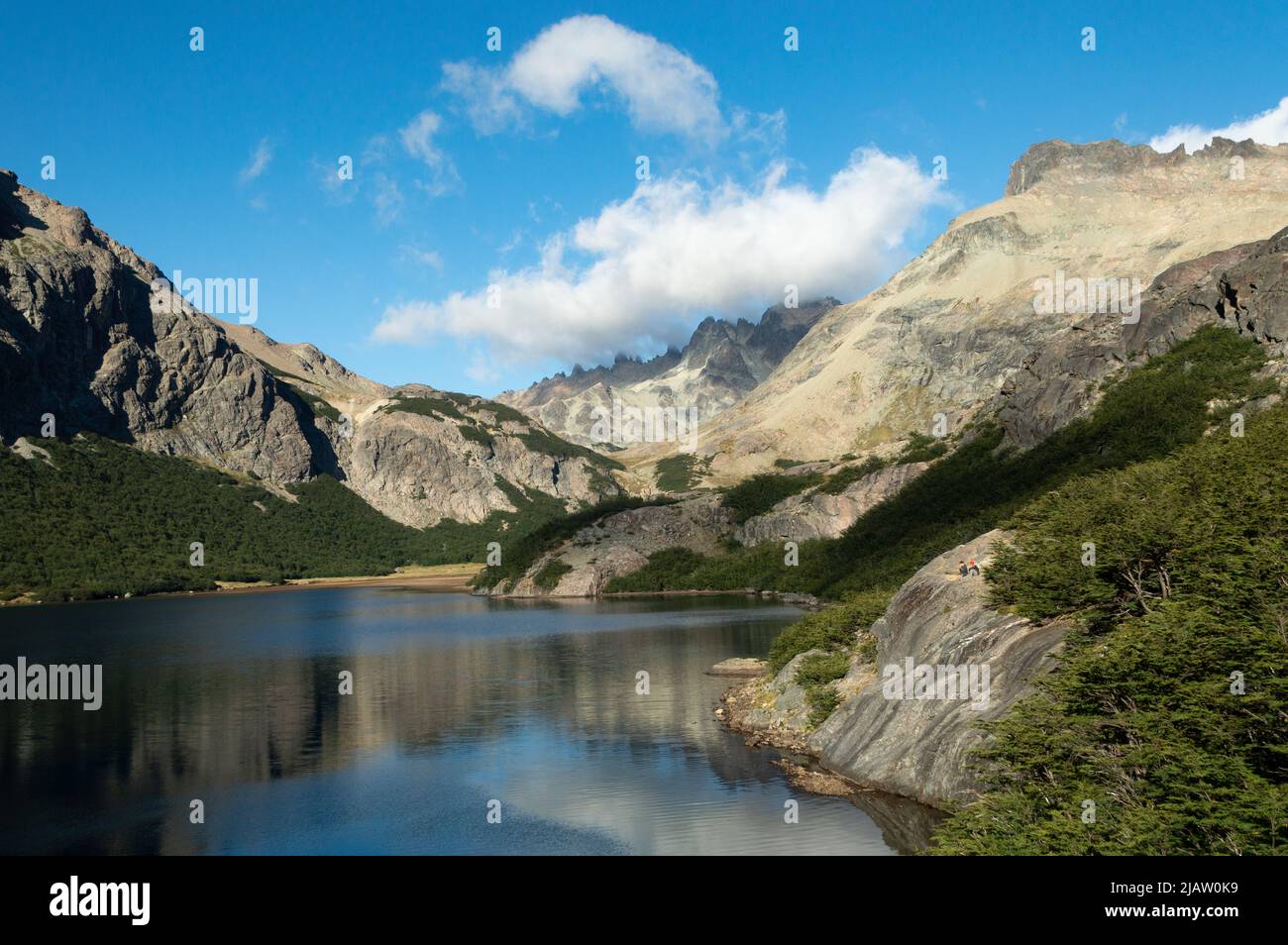 landscape of the Jakob lagoon in Bariloche Stock Photo