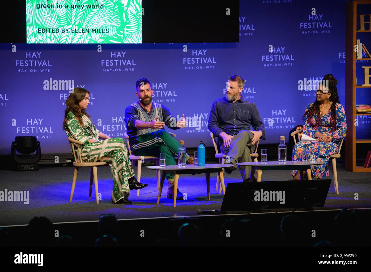 HayonWye, Wales, UK. 1st June, 2022. Nick Hayes, Ellen Miles, Louisa