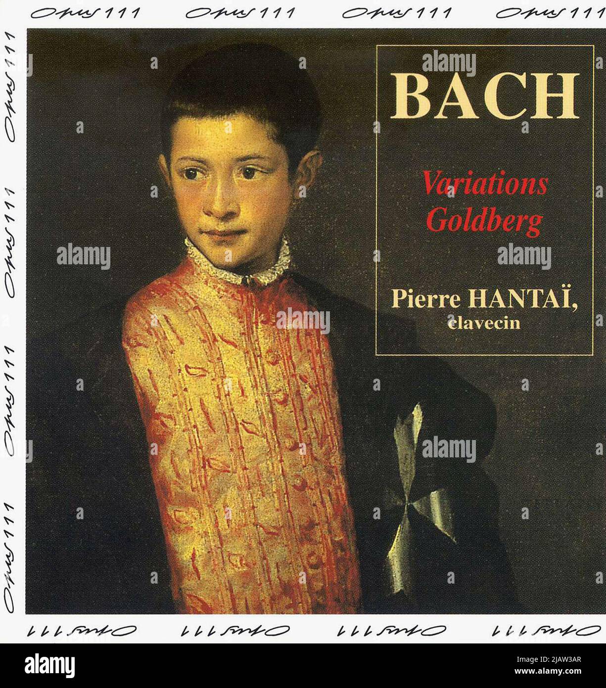 CD cover. 'Goldberg Variations'. J.S.Bach. Pierre Hantai. Stock Photo