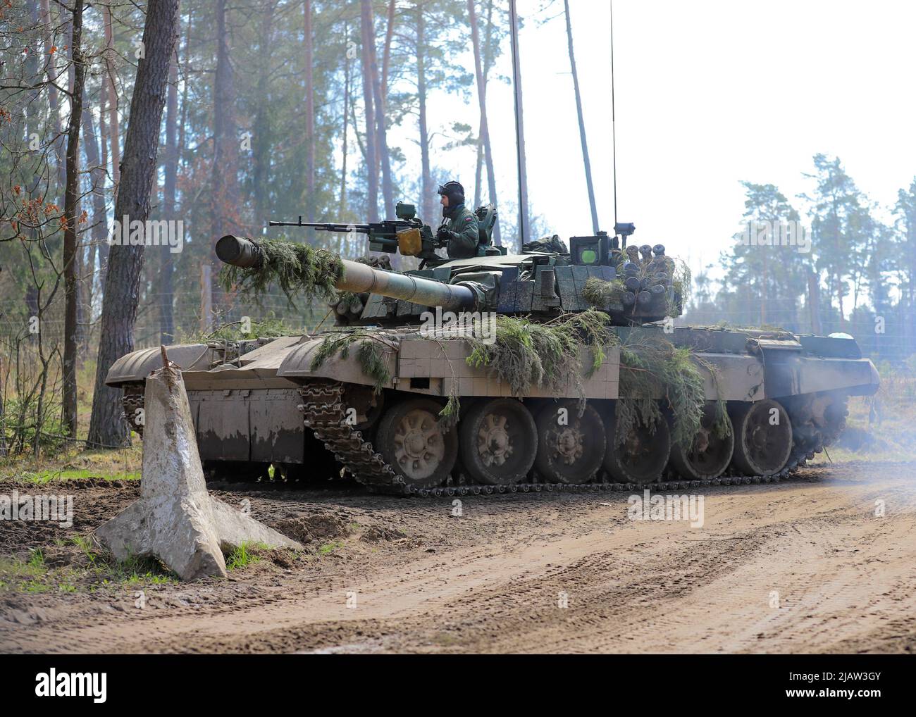 Bemowo Piskie Training Area, Orzysz, Poland A Polish armored tank of the 15th Mechanized